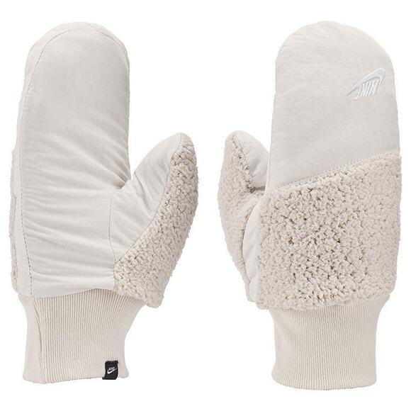 Women's Nike Sherpa Mittens, Size: XS/Small, White - Picture 1 of 1